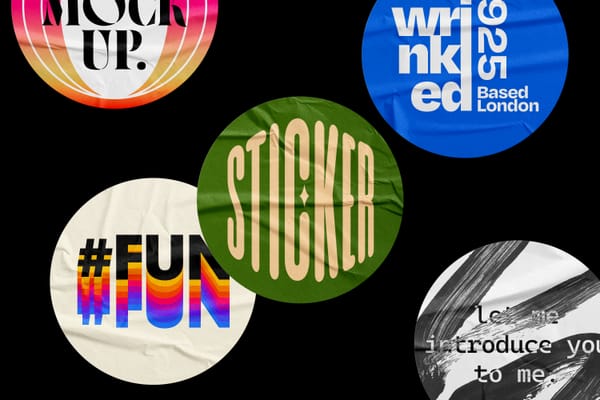 Wrinkled Sticker Mockup