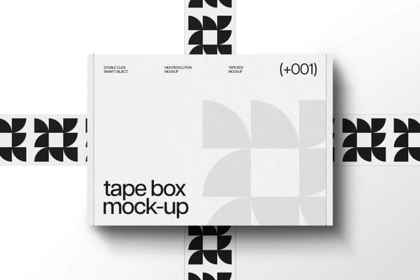 Premium Box Tape Mockup