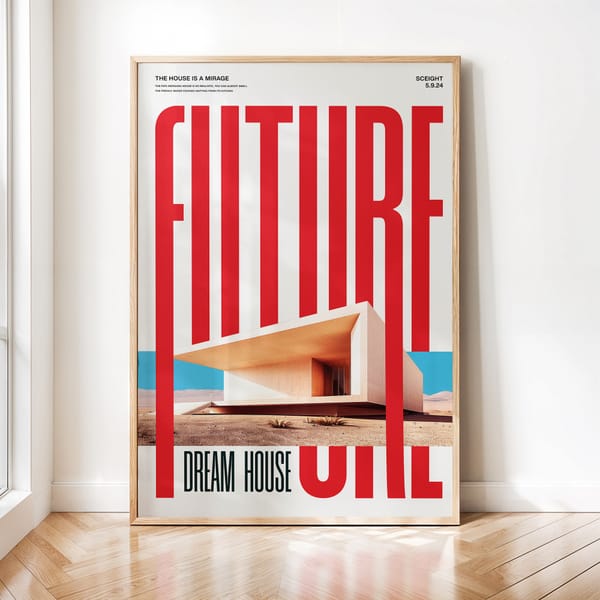 A0 Frame Mockup In Wooden Interior