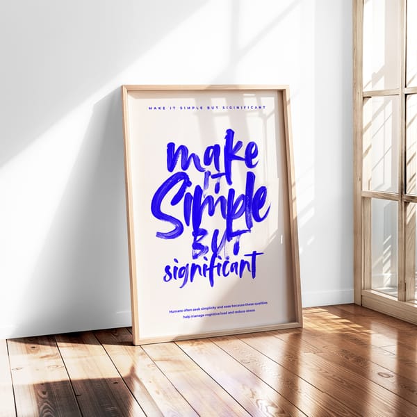 A0 Frame Mockup in Wooden Interior