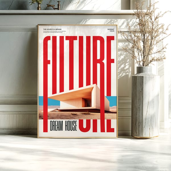 A2 Frame Mockup In Luxury Kitchen Interior