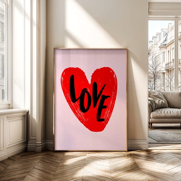 Interior A0 Frame Mockup with Reflection