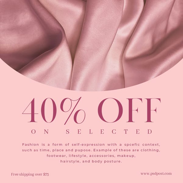 40% Off Selected Instagram Post Template