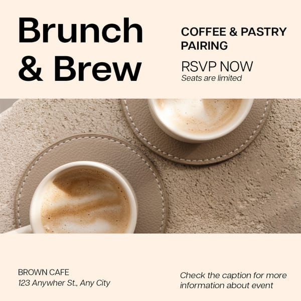 Brunch & Brew Coffee Shop Instagram Post Template