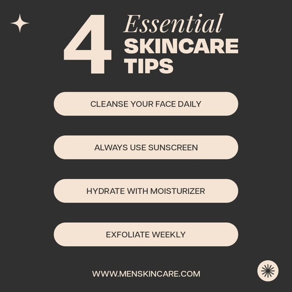 Essentials   Skincare Tips Men's Skincare Instagram Post Template