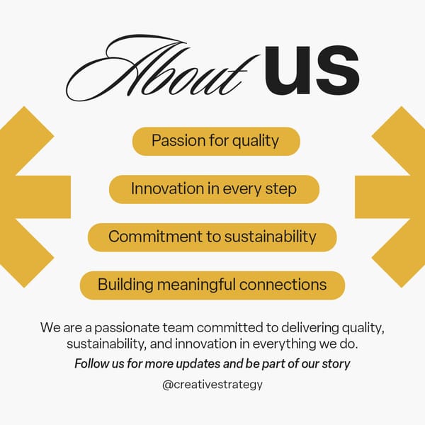 About Us Branding Signature Instagram Post