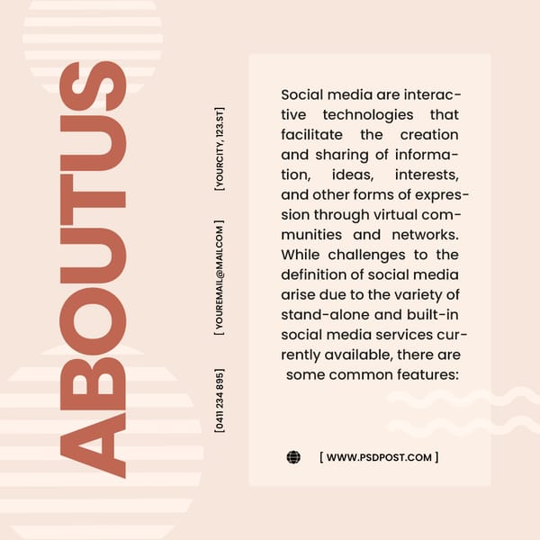 About Us Instagram Post Template