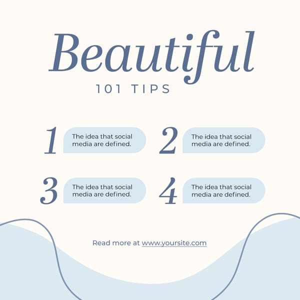 Beautiful Tips Instagram Post Template