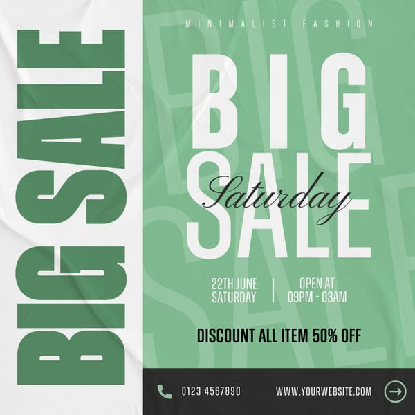 Big Sale Saturday Instagram Post Template