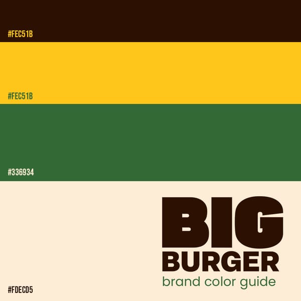 Brand Color Guide Big Burger Instagram Post