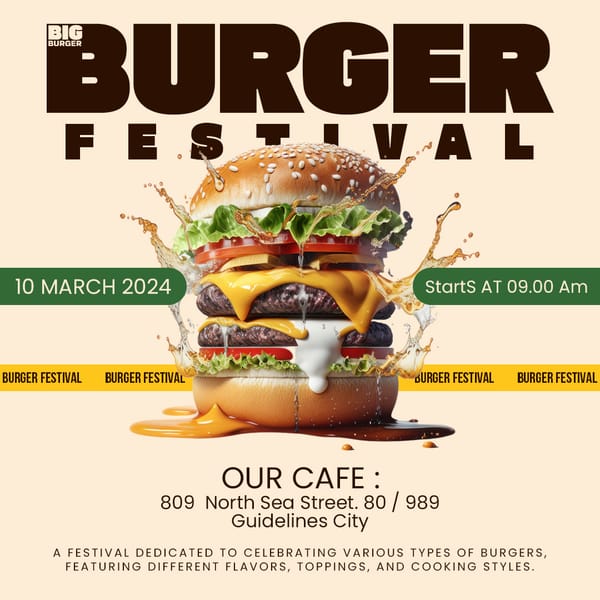Burger Festival Big Burger Instagram Post