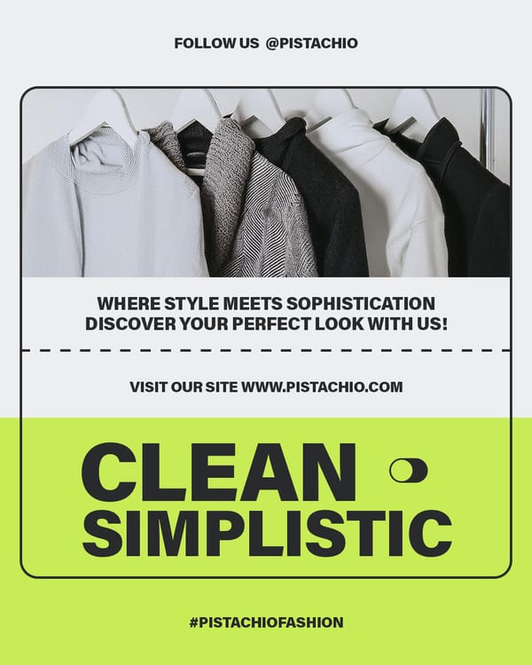 Clean Simplistic Pistachio Instagram Post