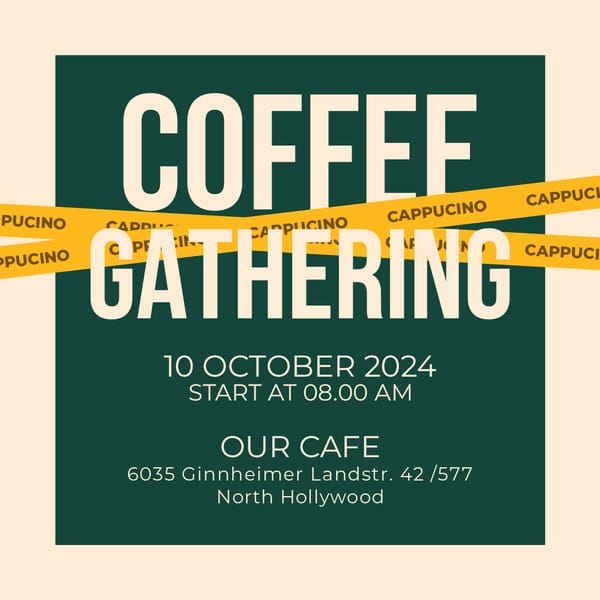 Coffee Gathering Etigma Instagram Post