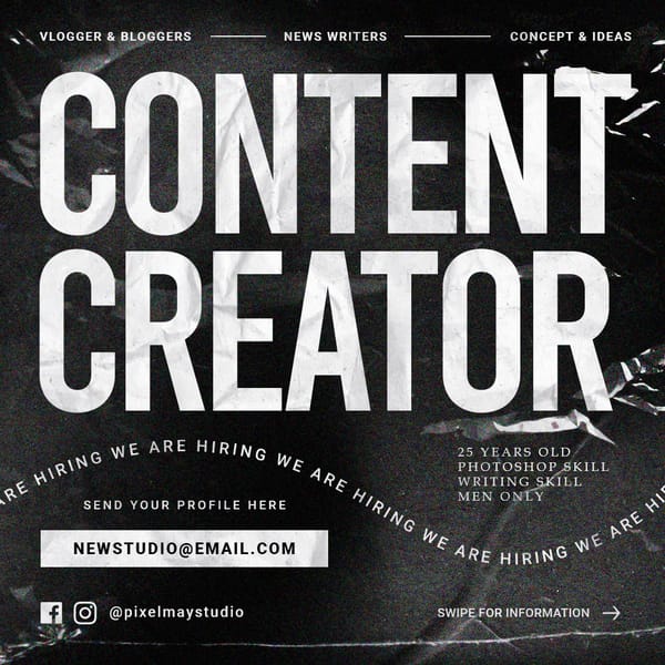 Content Creator Instagram Post Template