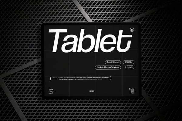 Midnight Grid Tablet Mockup