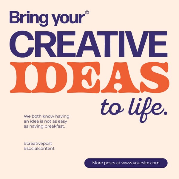Creative Ideas Instagram Post Template