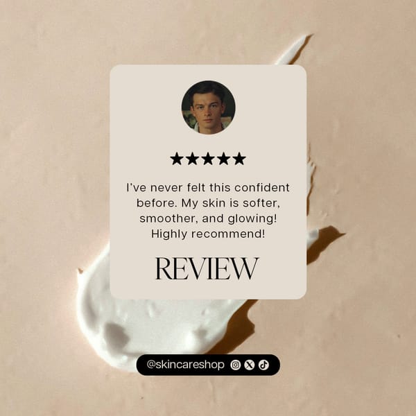 Customer Review Skincare Essence Instagram Post