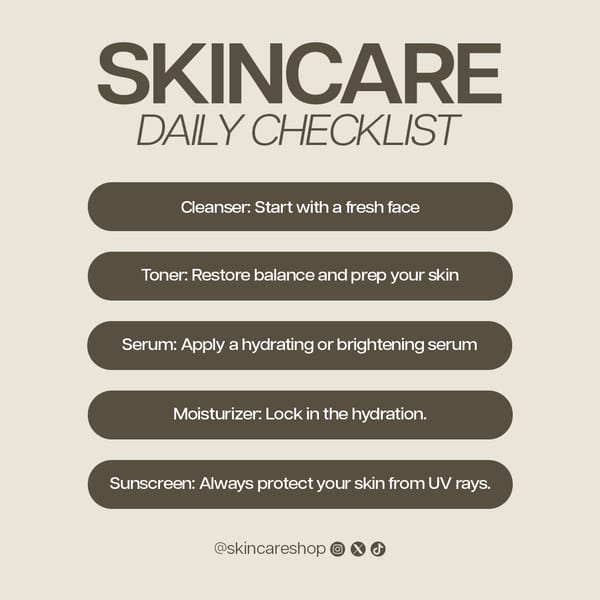 Daily Checklist Skincare Bloom Instagram Post