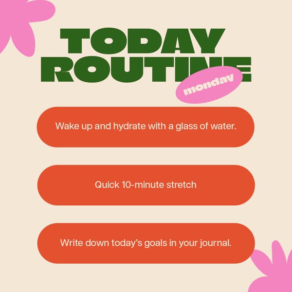 Daily Routine Instagram Post Template