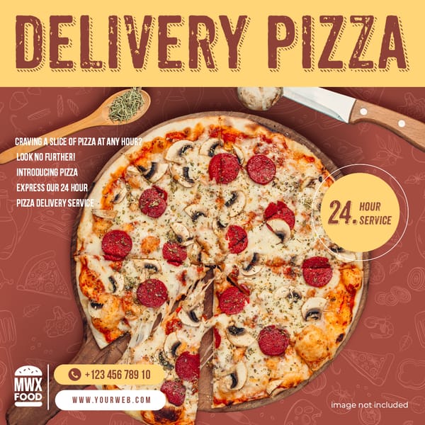 Delivery Pizza Instagram Post Template