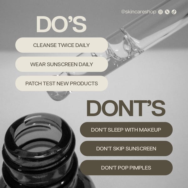 Do's & Dont's Skincare Bloom Instagram Post