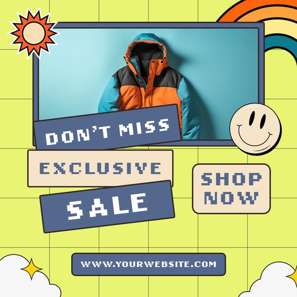 Don't Miss Exclusive Gradient Retro Instagram Post