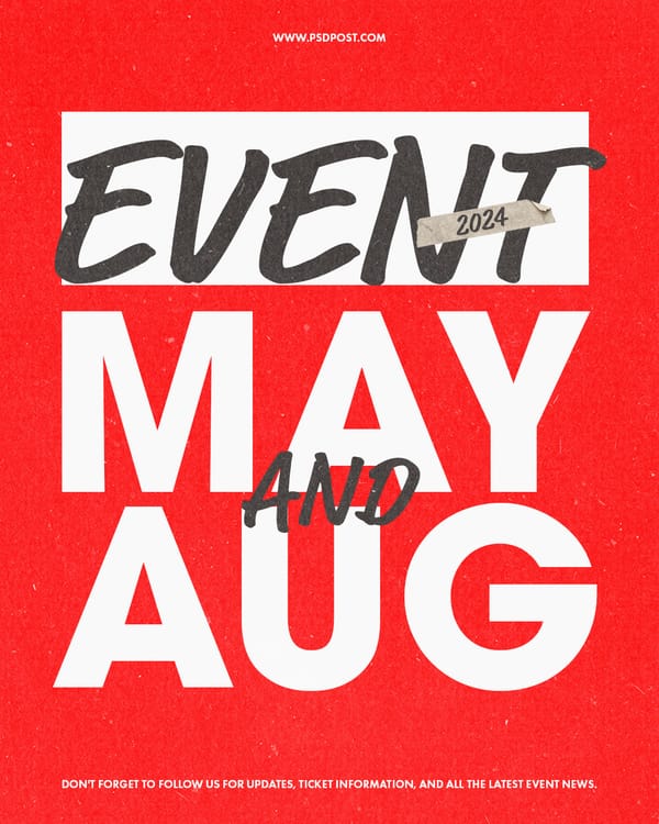 Event May and Aug Instagram Post Template