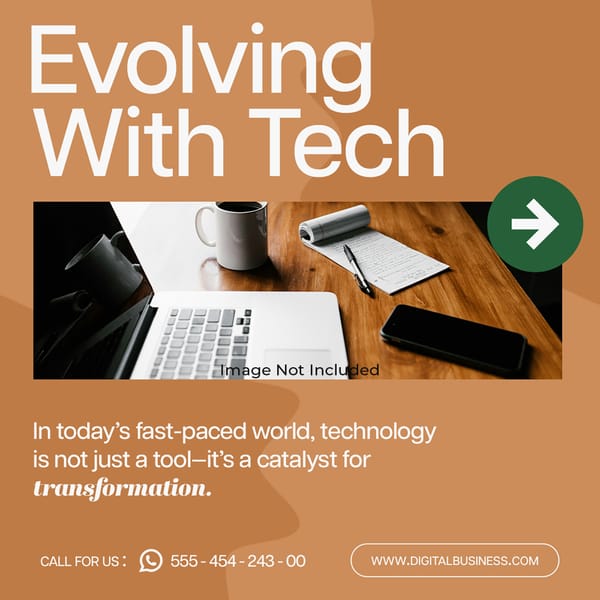 Evolving With Tech Digital Business Instagram Post