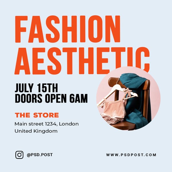 Fashion Aesthetic Instagram Post Template
