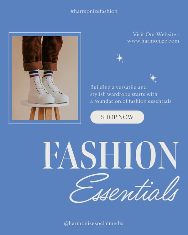 Fashion Essentials Harmonize Instagram Post