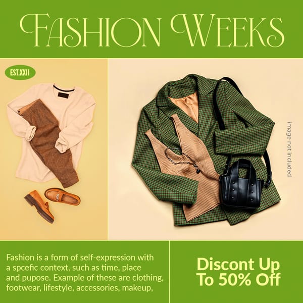 Fashion Weeks Instagram Post Template