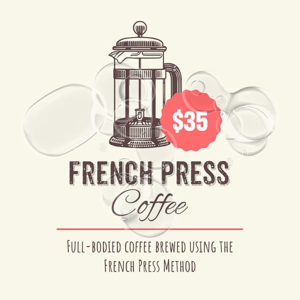 French Press Coffee Instagram Post