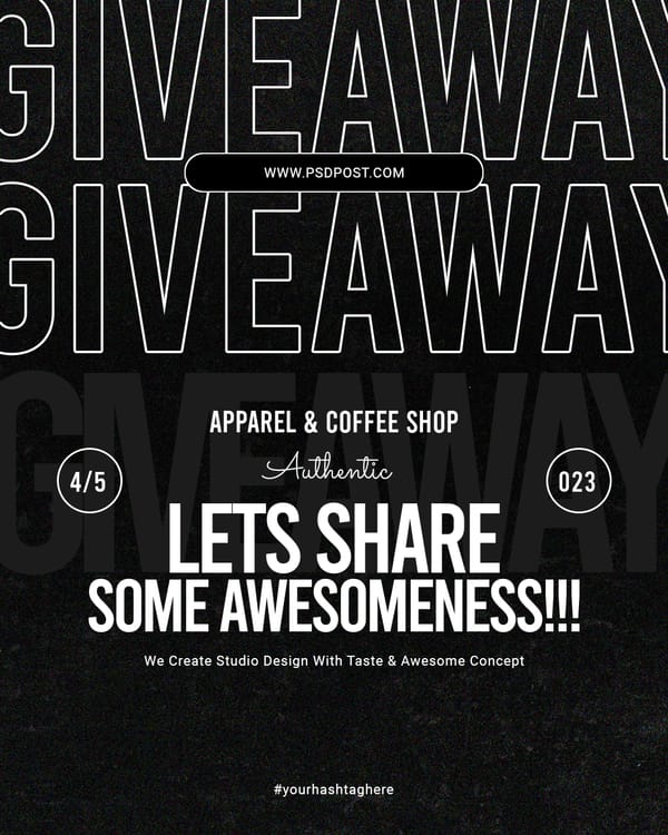 Giveaway Apparel And Coffee Shop