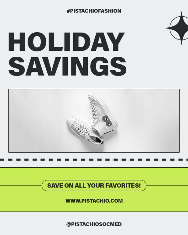 Holiday Savings Pistachio Instagram Post
