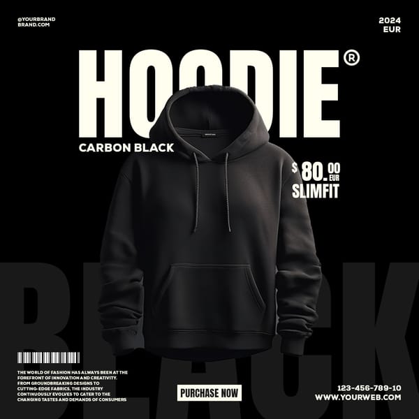 Hoodie Black Instagram Post