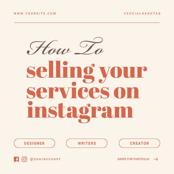 How To Selling Instagram Post Template
