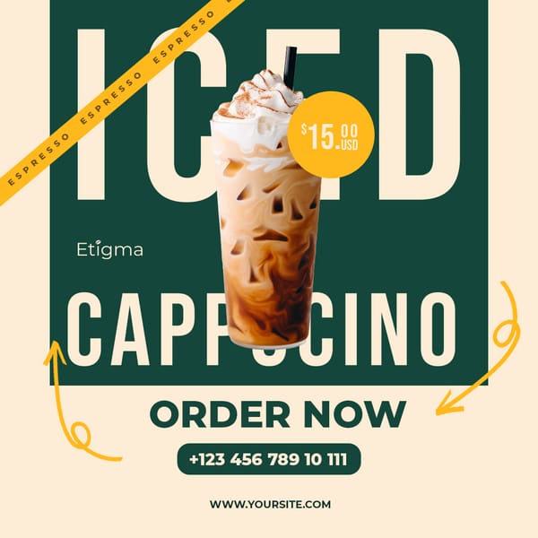 Iced Cappucino Etigma Instagram Post