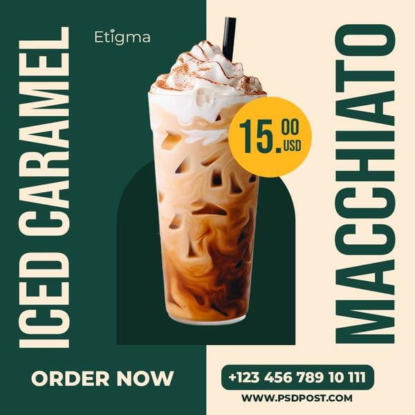 Iced Caramel Macchiato Etigma Instagram Post
