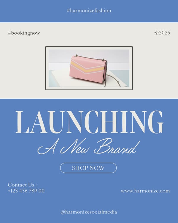 Launching A New Brand Harmonize Instagram Post