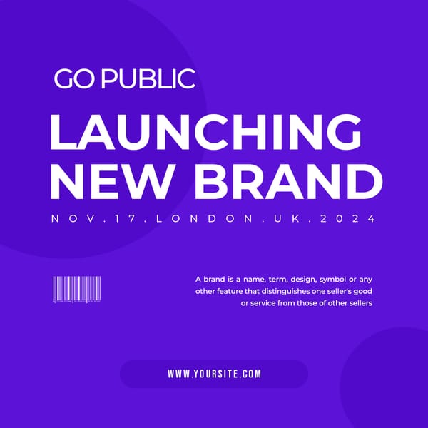 Launching New Brand Instagram Post Template