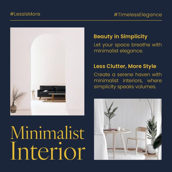 Minimalist Interior Furniture Majesty Instagram Post