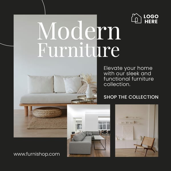 Modern Furniture Graphite Instagram Post