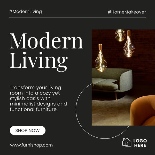 Modern Living Furniture Graphite Instagram Post