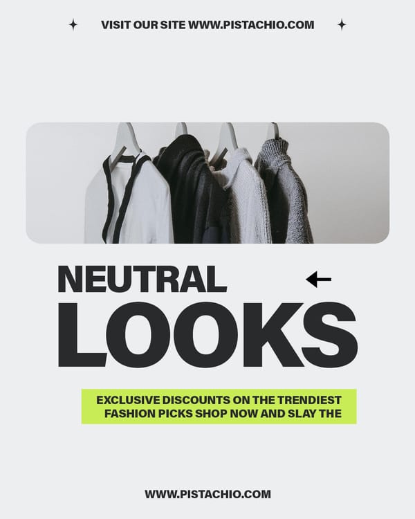 Neutral Looks Pistachio Instagram Post