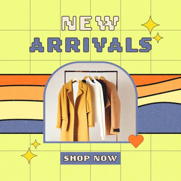 New Arrival Gradient Retro Instagram Post