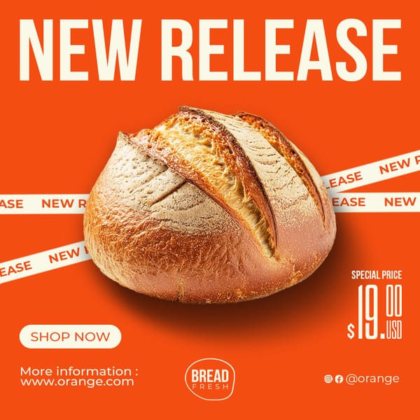 New Release Orange Instagram Post