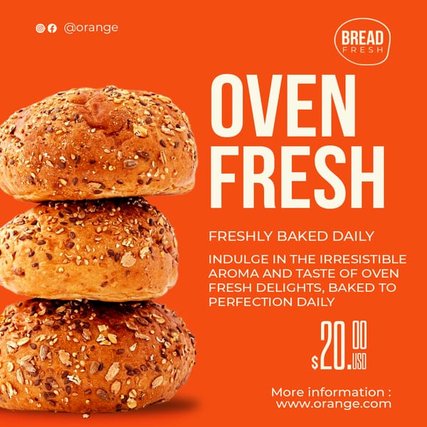 Oven Fresh Orange Instagram Post