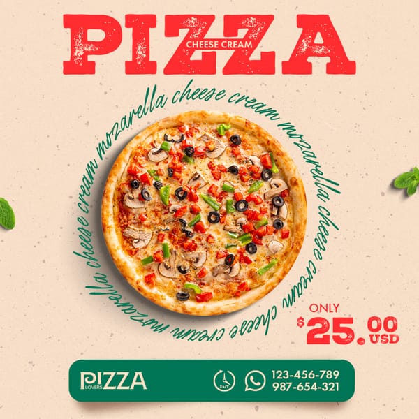 Pizza Cheese Cream Exobites Instagram Post