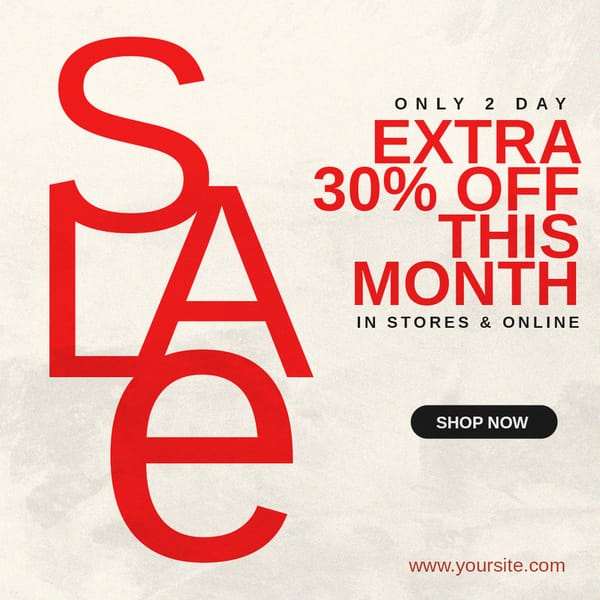 Sale Extra Instagram Post Template