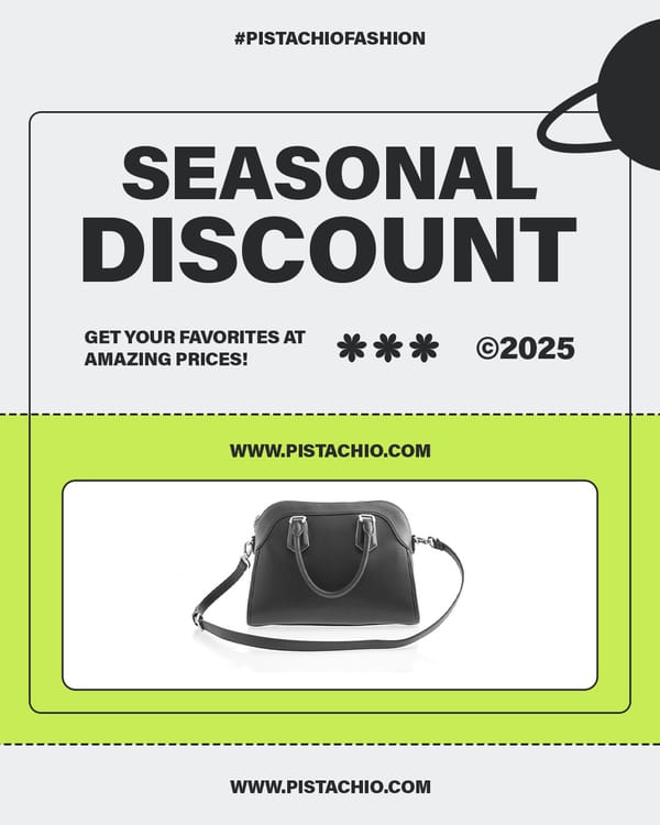 Seasonal Discount Pistachio Instagram Post